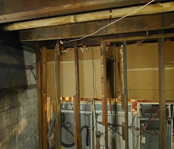leak in unfinished part of property